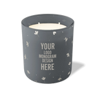 Customized graphite, floating flower pattern Wild Journey 12 oz Studio luxury candle with laser etched logo or design