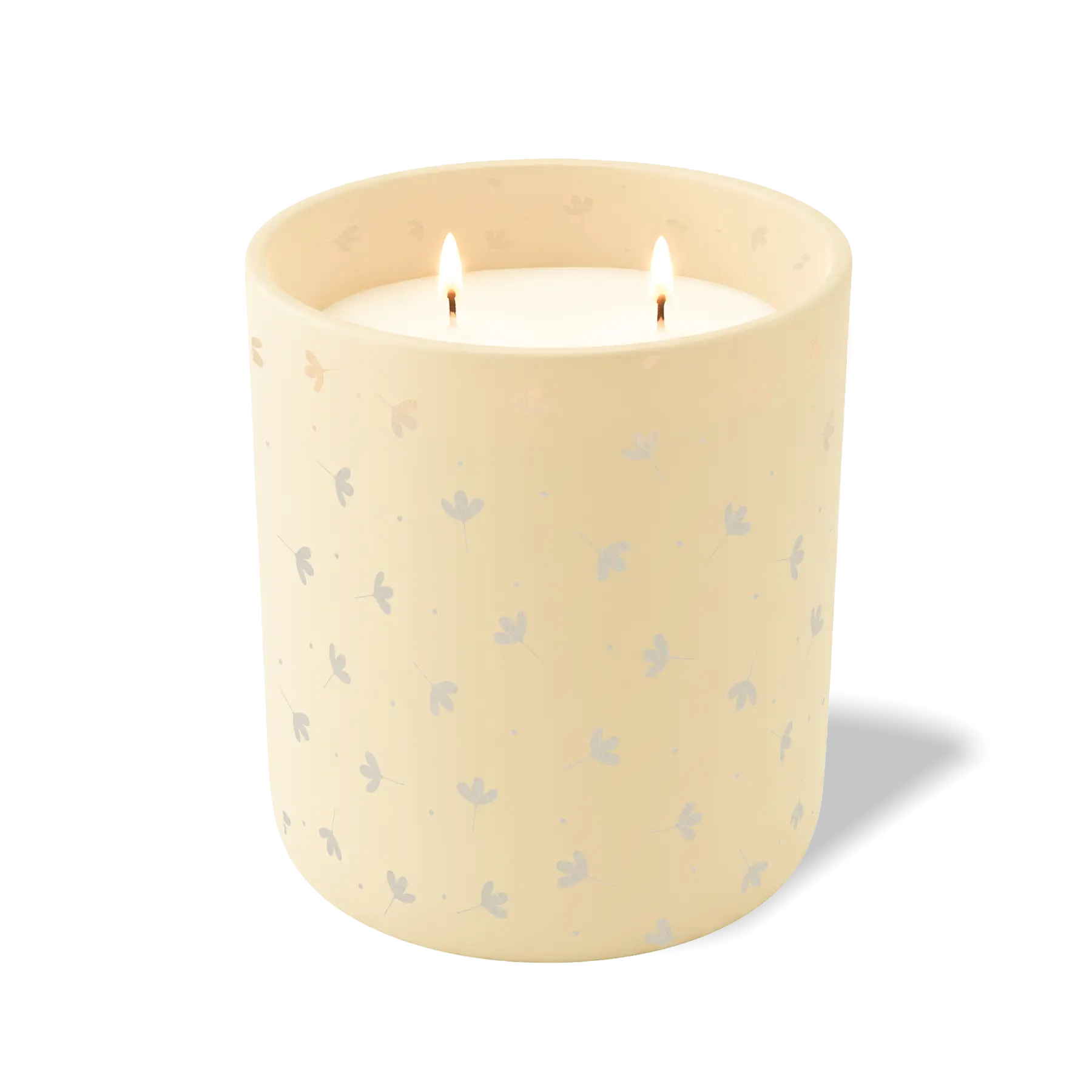 Customized sand, floating flower pattern Wild Journey 12 oz Studio luxury candle with laser etched logo or design