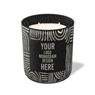 Customized black, poolside pattern Wild Journey 12 oz Studio luxury candle with laser etched logo or design