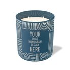 Customized cobalt, poolside pattern Wild Journey 12 oz Studio luxury candle with laser etched logo or design