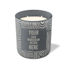 Customized graphite, poolside pattern Wild Journey 12 oz Studio luxury candle with laser etched logo or design