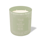 Customized meadow, poolside pattern Wild Journey 12 oz Studio luxury candle with laser etched logo or design