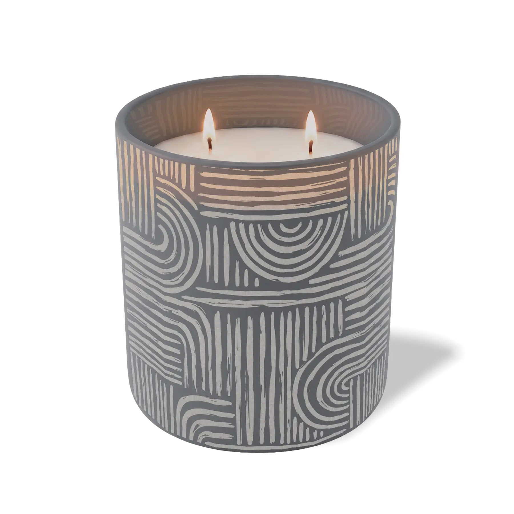 Customized graphite, poolside pattern Wild Journey 12 oz Studio luxury candle with laser etched logo or design