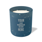 Customized cobalt, galaxy pattern Wild Journey 12 oz Studio luxury candle with laser etched logo or design
