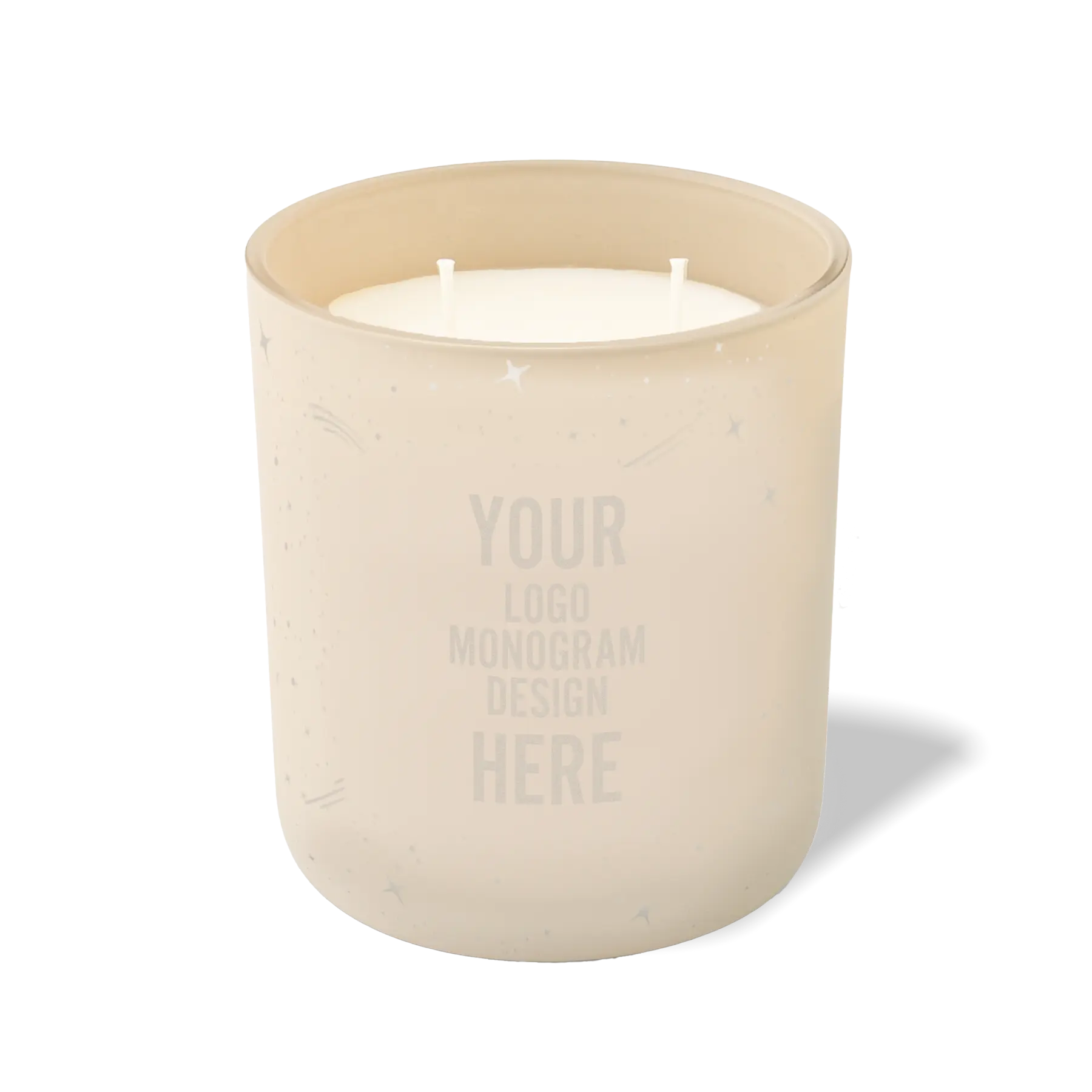 Customized sand, galaxy pattern Wild Journey 12 oz Studio luxury candle with laser etched logo or design