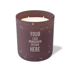 Customized velvet plum, galaxy pattern Wild Journey 12 oz Studio luxury candle with laser etched logo or design