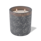 Customized graphite, leafy branch pattern Wild Journey 12 oz Studio luxury candle with laser etched logo or design