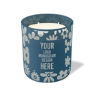 Customized cobalt, groovy pattern Wild Journey 12 oz Studio luxury candle with laser etched logo or design