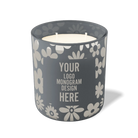 Customized graphite, groovy pattern Wild Journey 12 oz Studio luxury candle with laser etched logo or design