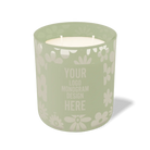 Customized meadow, groovy pattern Wild Journey 12 oz Studio luxury candle with laser etched logo or design