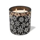 Customized black, groovy pattern Wild Journey 12 oz Studio luxury candle with laser etched logo or design