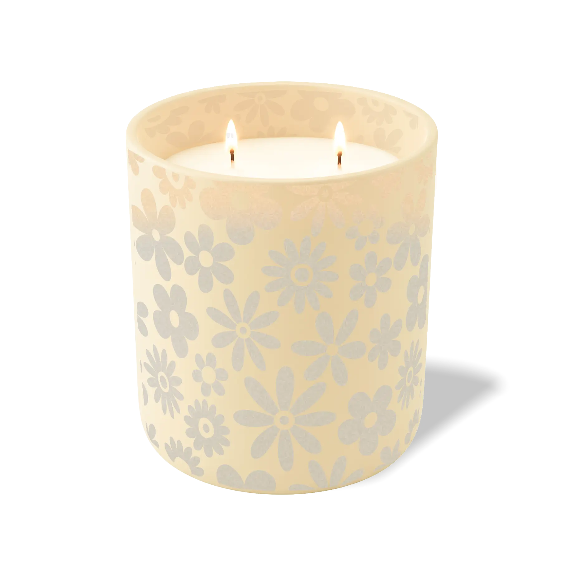 Customized sand, groovy pattern Wild Journey 12 oz Studio luxury candle with laser etched logo or design
