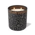 Customized black, paisley pattern Wild Journey 12 oz Studio luxury candle with laser etched logo or design