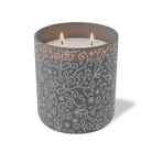 Customized graphite, paisley pattern Wild Journey 12 oz Studio luxury candle with laser etched logo or design