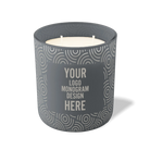 Customized graphite, finyl pattern Wild Journey 12 oz Studio luxury candle with laser etched logo or design