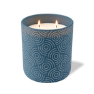 Customized cobalt, finyl pattern Wild Journey 12 oz Studio luxury candle with laser etched logo or design