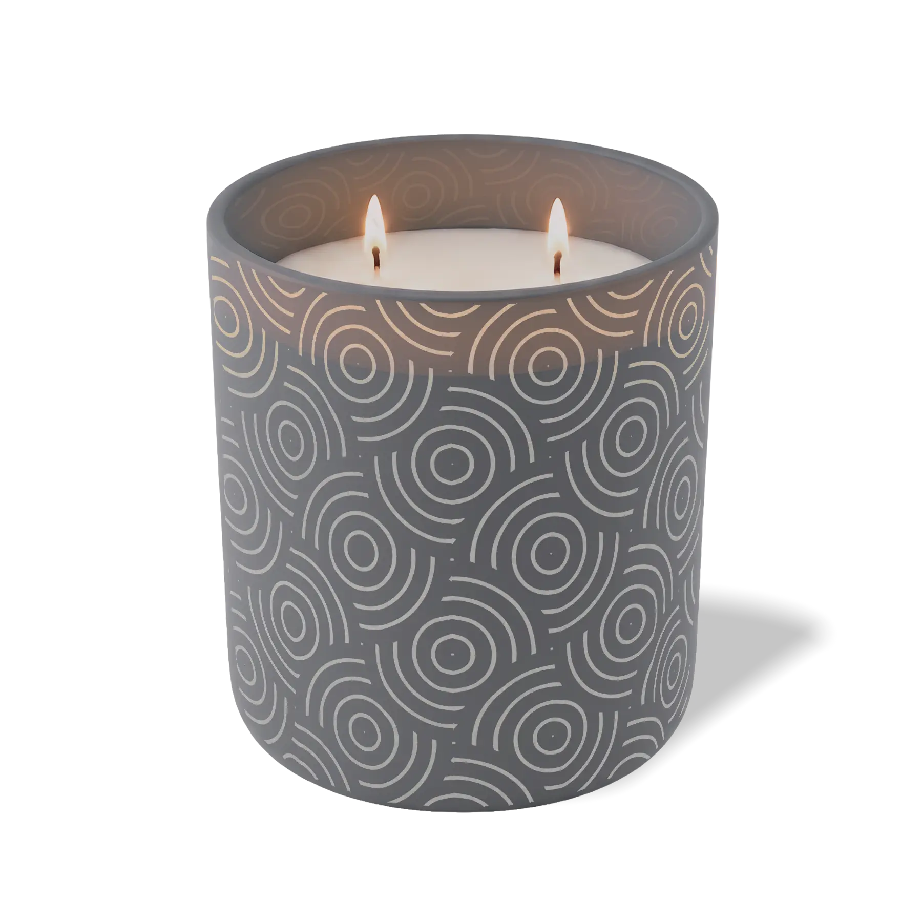 Customized graphite, finyl pattern Wild Journey 12 oz Studio luxury candle with laser etched logo or design
