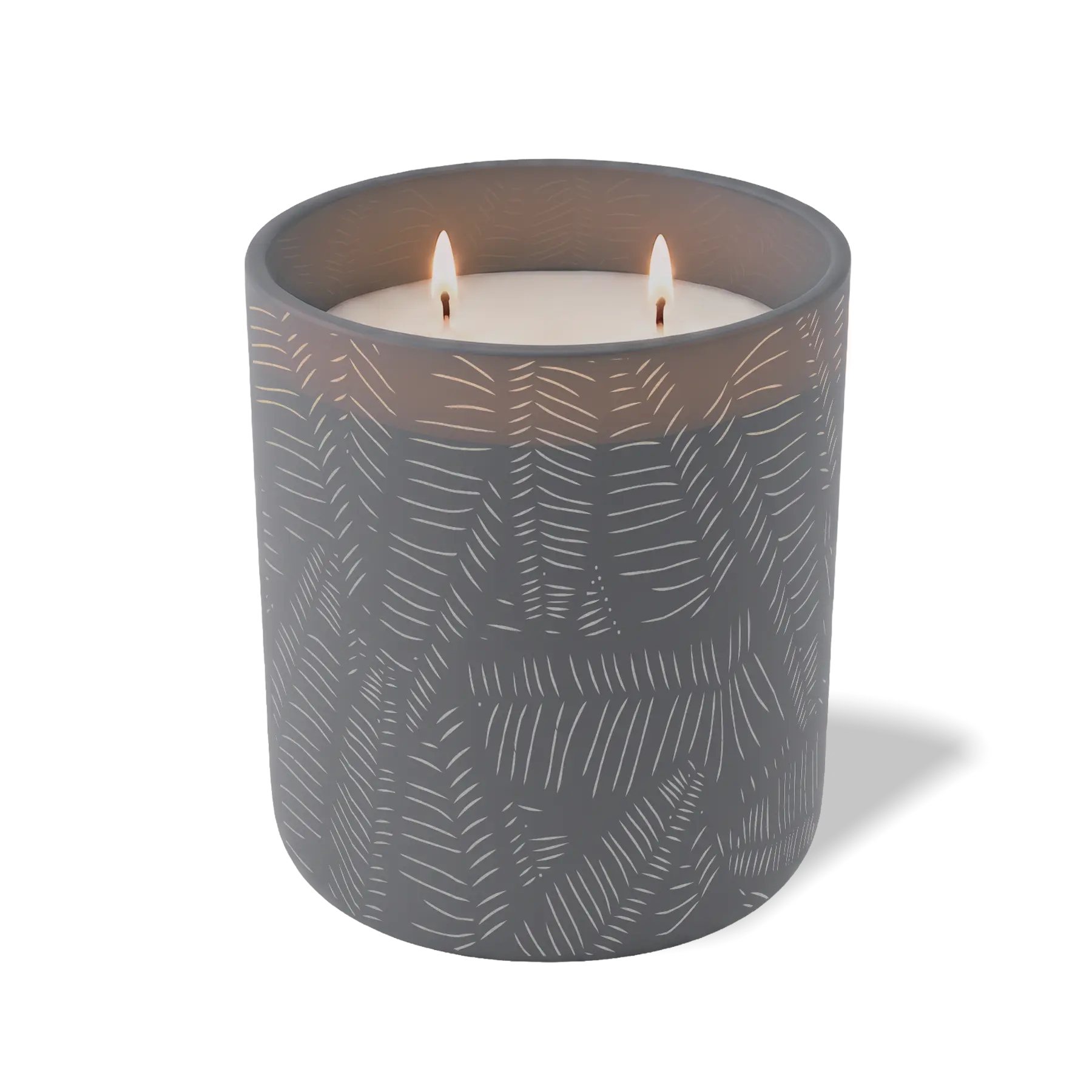 Customized graphite, scratch pattern Wild Journey 12 oz Studio luxury candle with laser etched logo or design