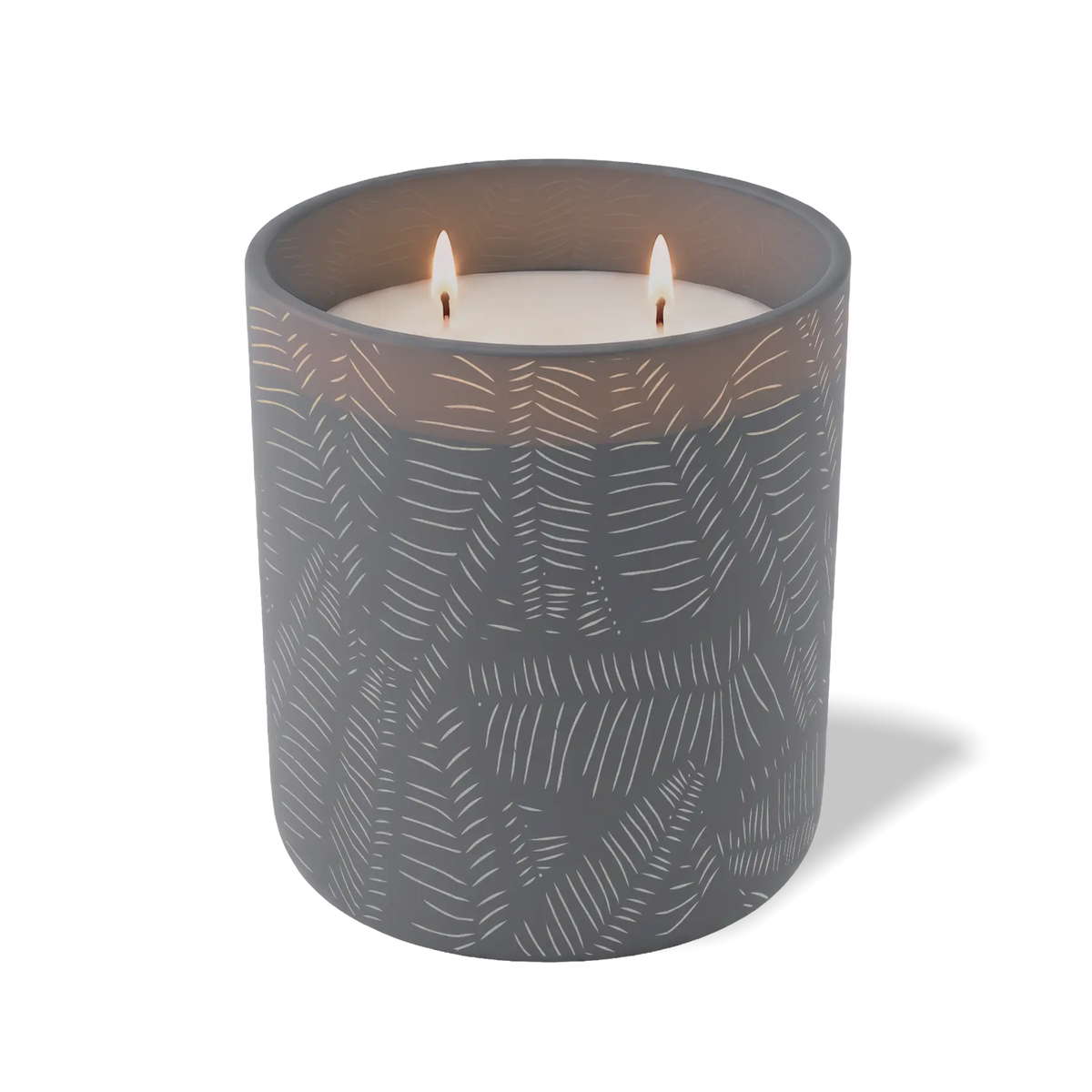 Customized graphite, scratch pattern Wild Journey 12 oz Studio luxury candle with laser etched logo or design