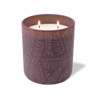 Customized velvet plum, scratch pattern Wild Journey 12 oz Studio luxury candle with laser etched logo or design