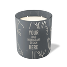 Customized graphite, oversized flower pattern Wild Journey 12 oz Studio luxury candle with laser etched logo or design