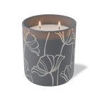 Customized graphite, oversized flower pattern Wild Journey 12 oz Studio luxury candle with laser etched logo or design