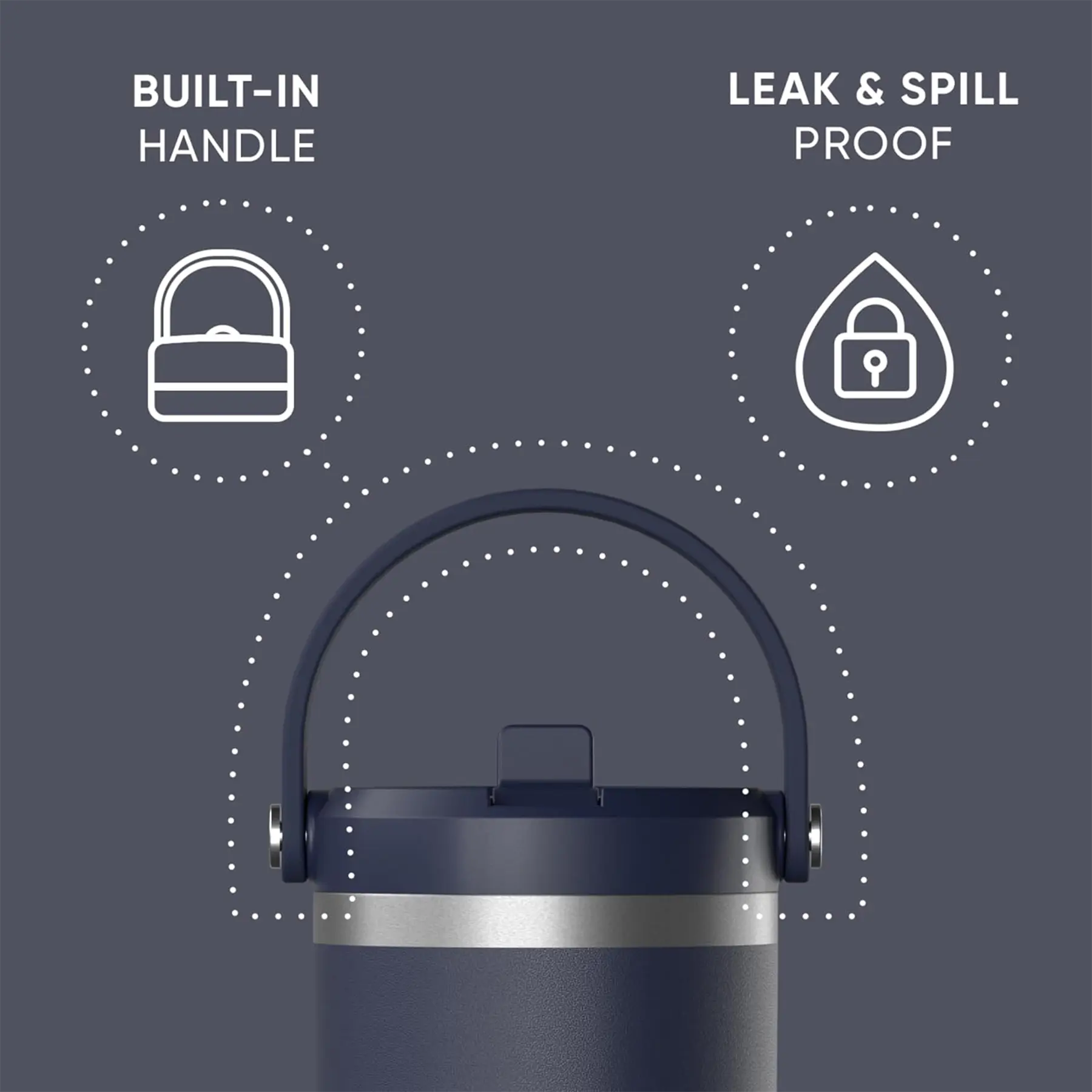 Built-in Handle | Leak & Spill Proof