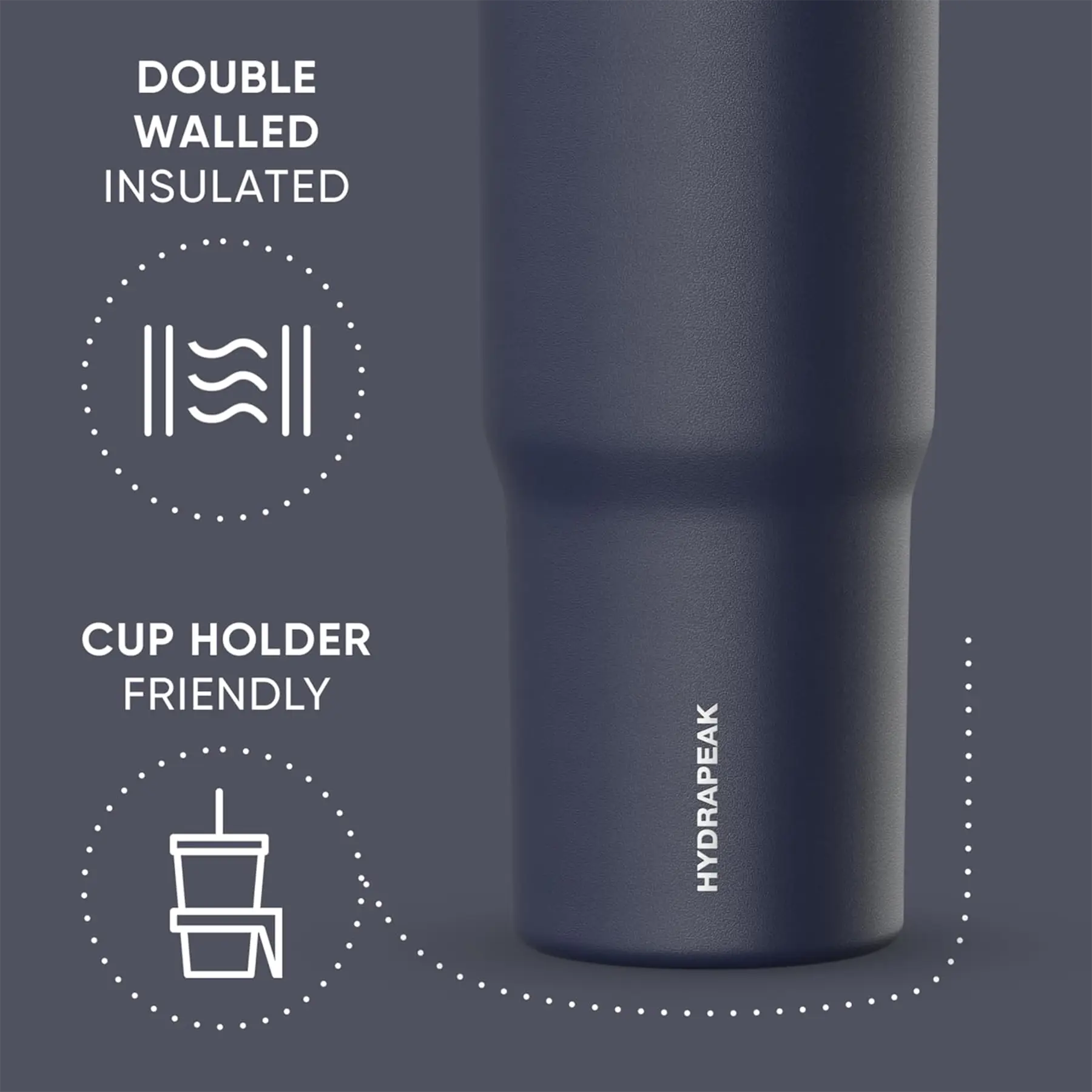 Double Walled Insulated | Cup Holder Friendly