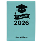 Large teal leatherette journal laser etched with 'Class of V2' design