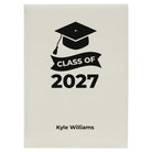 Large white leatherette journal laser etched with 'Class of V2' design