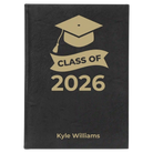 Large black/gold leatherette sketch book laser etched with 'Class of V2' design