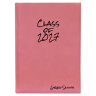 Large pink leatherette sketch book laser etched with 'Class of' design