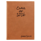 Large rawhide leatherette sketch book laser etched with 'Class of' design