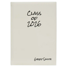 Large white leatherette journal laser etched with 'Class of' design