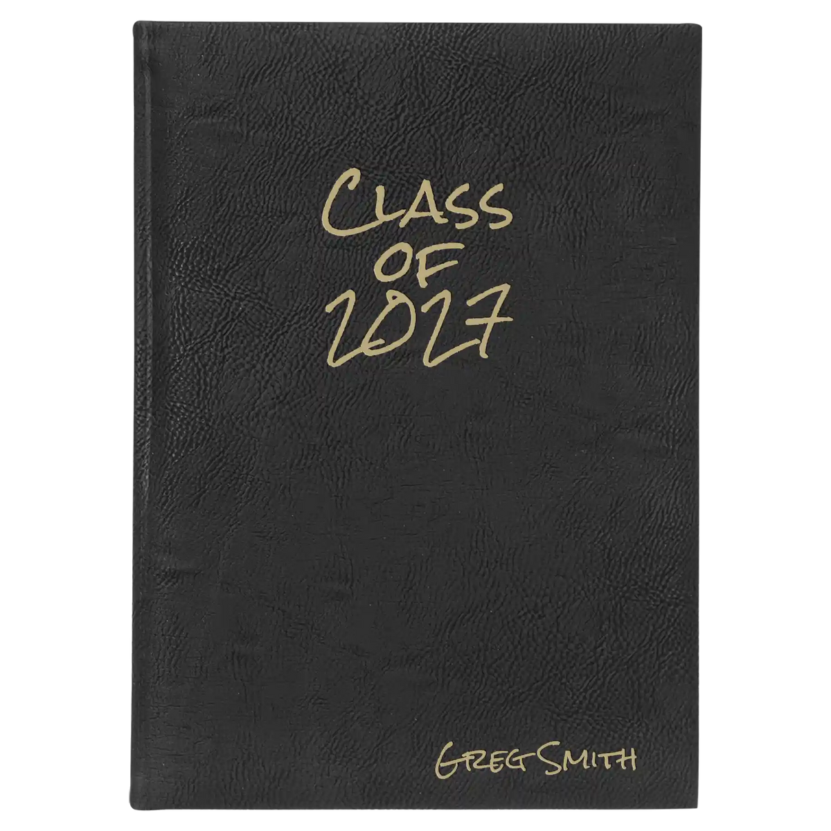 Large black/gold leatherette sketch book laser etched with 'Class of' design