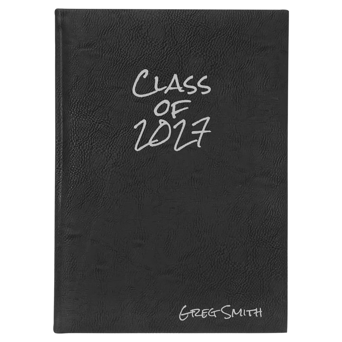 Large black/silver leatherette sketch book laser etched with 'Class of' design