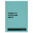 Large teal leatherette journal laser etched with 'Things to Overthink About' design