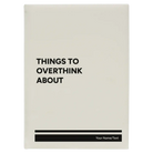 Large white leatherette journal laser etched with 'Things to Overthink About' design