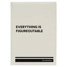 Large white leatherette sketch book laser etched with 'Everything is Figureoutable' design