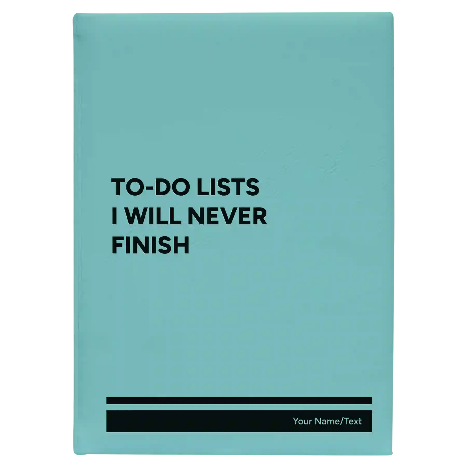 Large teal leatherette journal laser etched with 'TO DO List' design