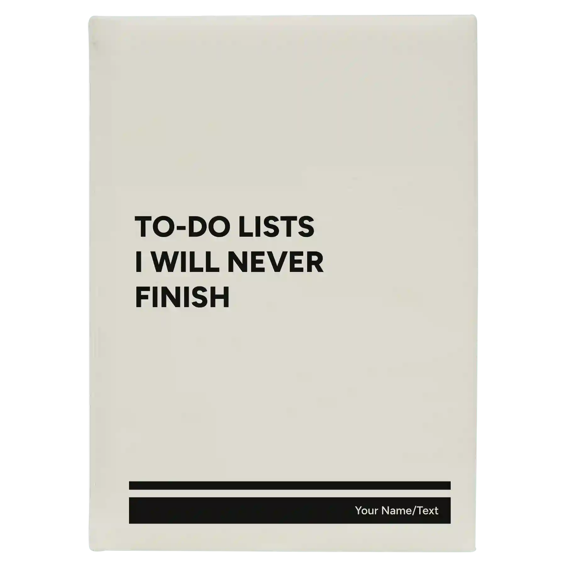 Large white leatherette journal laser etched with 'TO DO List' design