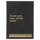 Large black/gold leatherette journal laser etched with 'TO DO List' design
