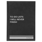 Large black/silver leatherette sketch book laser etched with 'TO DO List' design
