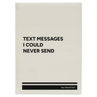 Large white leatherette journal laser etched with 'Text Messages' design