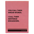 Large pink leatherette journal laser etched with 'Swear Words' design