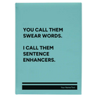 Large teal leatherette journal laser etched with 'Swear Words' design