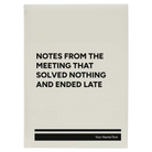 Large white leatherette journal laser etched with 'Solved Nothing' design
