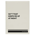 Large white leatherette sketch book laser etched with 'Up At Night' design