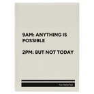 Large white leatherette journal laser etched with '9AM 2PM' design