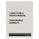 Large white leatherette sketch book laser etched with 'People Person' design